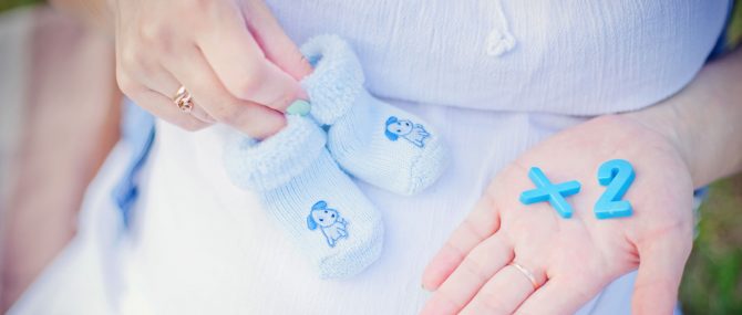 Model Caprice and her almost twin sons