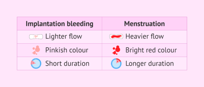 implantation bleeding vs period