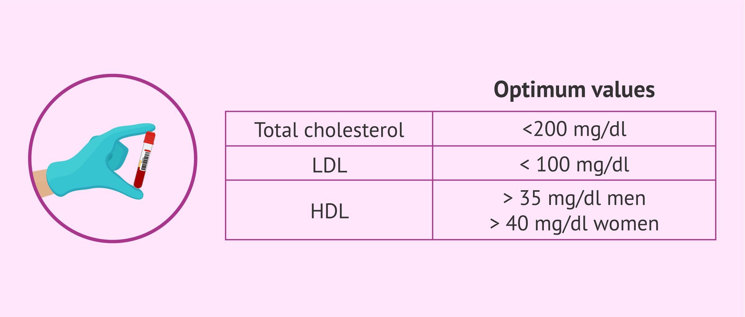 Normal blood cholesterol values