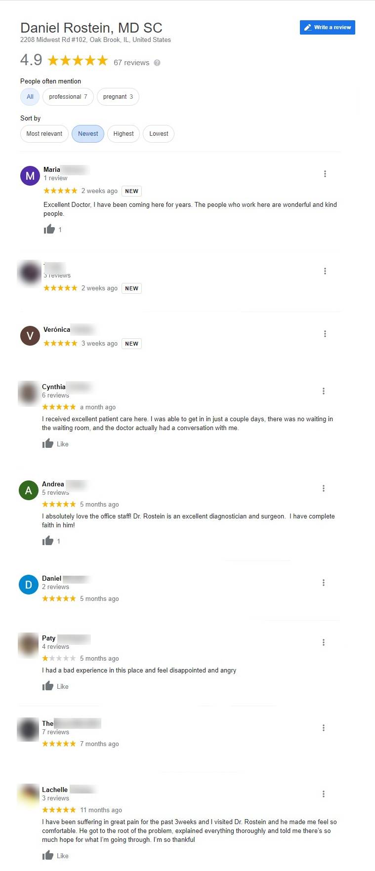 Reviews Dr. Rostein Clinic