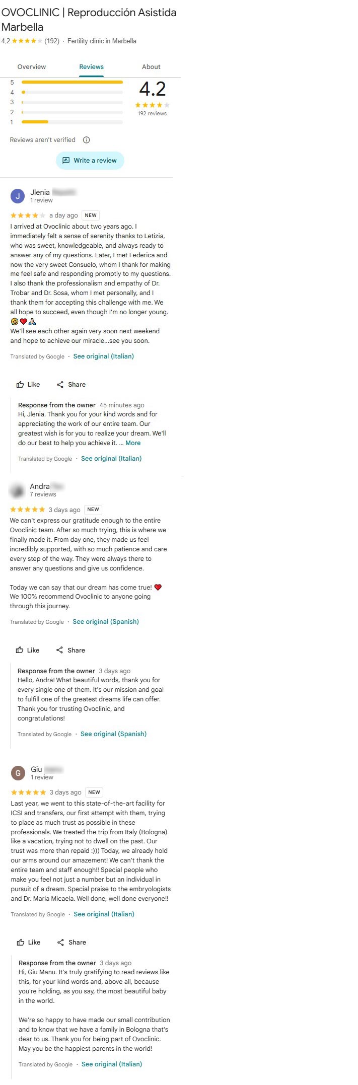 Imagen: Reviews about Ovoclinic Marbella